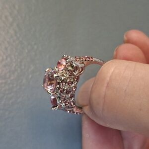 New Pink Sapphire White Gold Ring.